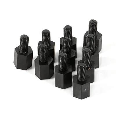 Imagen de 100pcs Entretoise M3 Mâle femelle, Vis Cylindrique Hexagonale D&#039;entretoise En Nylon De Pcb Assorties Kit 6mm + (noir)