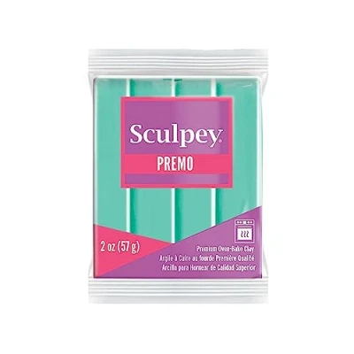 Imagen de Sculpey Premo™ Arcilla polimérica para hornear, color verde menta, no tóxica, barra de 2 onzas, ideal hacer joyas, vacaciones, bricolaje, medios mixtos y proyectos decoración del hogar.