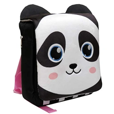 Imagen de Bagoose Animals Mochila Infantil Oso Panda, Con cremallera, Varios compartimentos, Tamaño 26 cms, Color negro, Producto oficial (CyP Brands)