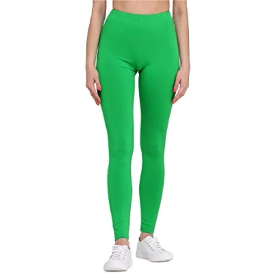 Imagen de Bellivalini Leggins 3/4 Piratas Mallas Deportivas Capri en Viscosa Mujer Leggings Pirata Fitness para Deporte BLV50 148 (Verde, L)