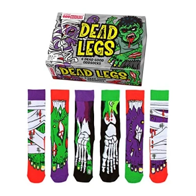 Imagen de Dead Legs Zombie Oddsocks Calcetines en 39 46 juego de 6 unidades, carbón, Talla única