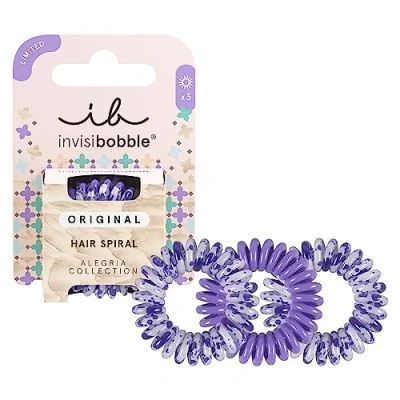 Imagen de Invisibobble Gomas de pelo espiral moradas Original x3 Gomillas para edición limitada primavera verano mujer Goma sin marca