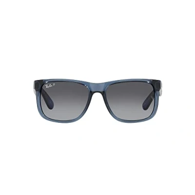 Imagen de Ray Ban Hombre RB4165 JUSTIN 6596T3 Gafas de sol Nylon Azul Gris Cuadrada Polarizado Sombreado