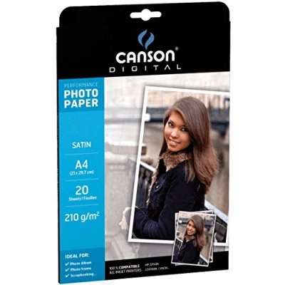 Imagen de Canson Ink jet Performance Satinado, Pack A4, 20 hojas, 210 g