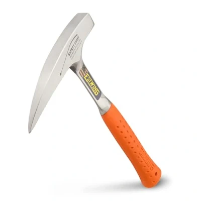 Imagen de ESTWING Rock Pick EO 22P Martillo geológico con punta puntiaguda y agarre reductor de impacto, color naranja