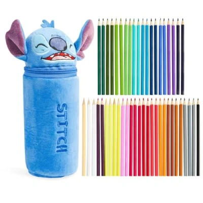 Imagen de Disney Stitch Estuche Niña, Baby Yoda de Peluche Completo, Escolar Completo para Niños Regalos Navidad