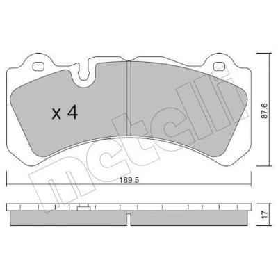 Imagen de METELLI 22 1328 0 Juego de pastillas freno preparado para indicador desgaste VOLVO: S60 II, V60 I, II