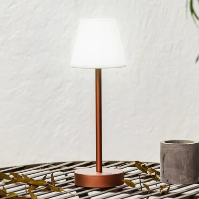 Imagen de Moovere Lámpara de mesa portátil LOLA SLIM 30 Rose Gold Luz LED Blanca Neutra (4000K) con Regulador intensidad y Batería Recargable