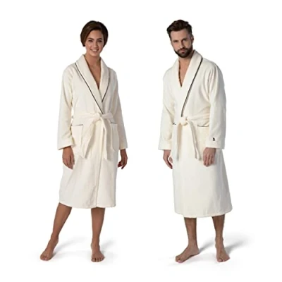 Imagen de MOVE Talla 38 100% algodón Home Wear Albornoz, Silver Parent, algodón, Crema, XL