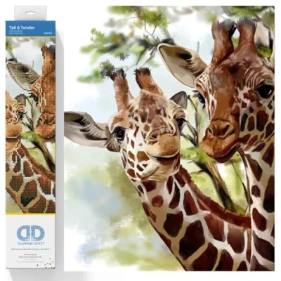Imagen de Diamond DOTZ Painting de Animales. Cuadro Diamantes 5D Jirafas. Kit Completo Pintura con 40.00 x cm