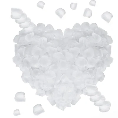 Imagen de Probuk 1200 Piezas Pétalos de Rosa, Blanco Flores Artificial, Artificiales Deco para Arte Boda Adornos Fiesta, Romántica Decoración San Valentín, Cumpleaños,Evento