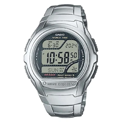 Imagen de Casio Reloj Digital para de los Hombres Cuarzo con Correa en Acero Inoxidable WV 58RD 1AEF