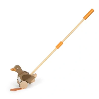 Imagen de small foot Patito para Empujar con Cabeza móvil, Madera, a Aprender Andar, Partir de 18 Meses, 12493