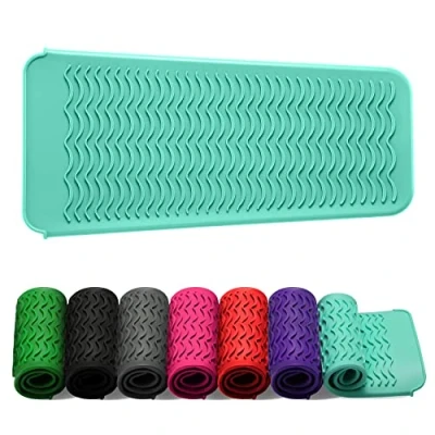 Imagen de ZAXOP Funda de silicona resistente para plancha plana cabello, rizadora, utensilios calientes el pelo