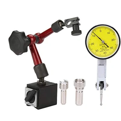 Imagen de soporte de calibre magnético fuerte y flexible, base, indicador prueba dial palanca, imán permanente metal a golpes medición para digital