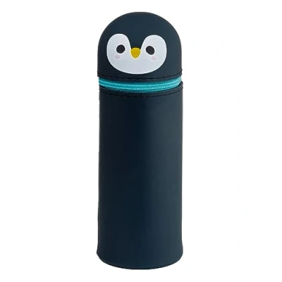 Imagen de Puckator Estuche portalápices de Silicona Animales Dulces Pingüino, Multicolor, Tubo