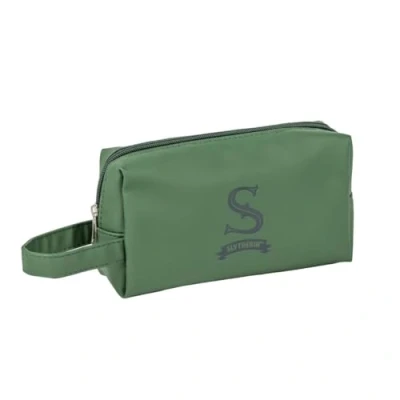 Imagen de Neceser de Viaje Harry Potter Color Verde Gran Capacidad Almacenamiento Cierre Cremallera Estampado Slytherin Producto Original Diseñado en España