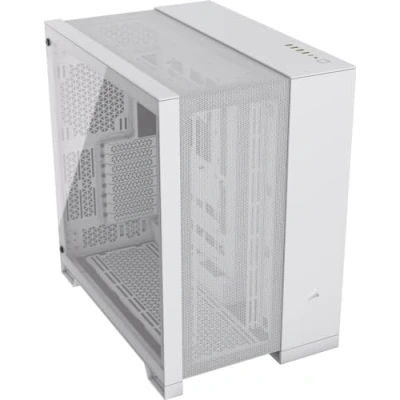 Imagen de CORSAIR 6500D Airflow Caja ATX Mid Tower para PC Sin Ventiladores Incluidos Diseño de Doble Cámara Amplia Flexibilidad Refrigeración Compatible con Placas Base Conexión Inversa Blanco