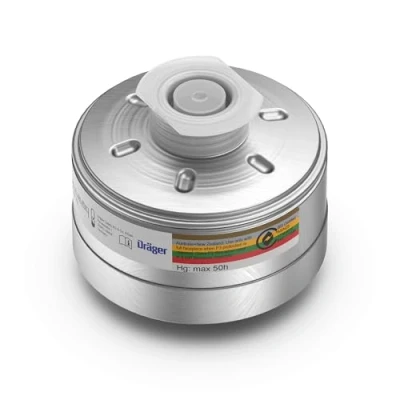 Imagen de Filtro combinado de protección respiratoria Dräger Rd40 1140 A2B2E2K1 Hg P3 R D