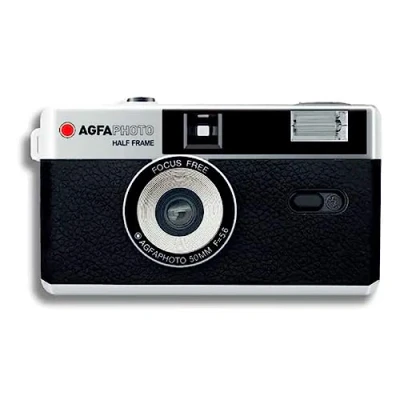 Imagen de AgfaPhoto Cámara analógica Half Frame (35 mm, Formato 1/2), Color Negro