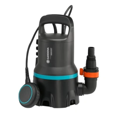 Imagen de Gardena bomba sumergible de aguas residuales 9000: sum. caudal 9000 l/h, automática, int. flotación func. continuo, partículas suciedad hasta 25 mm, sistema acoplamiento rápido, 300 W (9040 20)