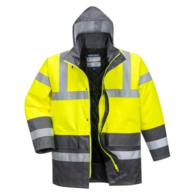 Imagen de Portwest Parka De Alta Visibilidad Contrast Traffic, Tamaño: L, Color: Amarillo/Gris, S466YGYL