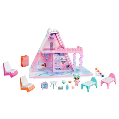 Imagen de L.O.L. Surprise! Winter Snow Chalet con Peque Hecho de Madera Auténtica, +15 Sorpresas, Incluye una Muñeca Exclusiva, para Niños Mayores 4 Años