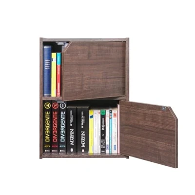 Imagen de Iris Ohyama, Coqueta/Mueble con Puertas/Mueble baldas/Librería/Mueble 2 Puertas, Modular, Diseño, Oficina, Casa Module Shelf MDB 2D Marrón