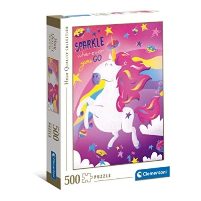 Imagen de CLEMENTONI Puzzle 500pzs Does Not Apply Fantastic Animals Unicornio 500 Piezas Puzle Adulto Fabricado en Italia, Multicolor, One Size (35100)