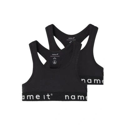 Imagen de Name it Nkfshort 2 PACK Top para niños, Talla: 9 10a, Black