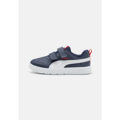 Imagen de Puma Courtflex V3 Unisex Zapatillas de competición para niños, Talla: 33, Navy/white/red Zapatos