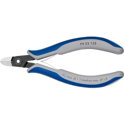 Imagen de Knipex Alicates de precisión corte diagonal para electrónica bruñido, con fundas multicomponentes 125 mm 79 22