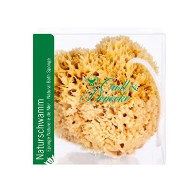 Imagen de Croll &amp; Denecke M400 Esponja Natural del mar Mediterráneo (Incluye Caja de Regalo con cordón algodón, 11 x cm)