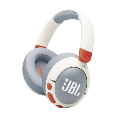 Imagen de Auriculares infantiles JBL Junior 470NC, Inalámbricos , Supraaurales, Bluetooth, 50h Autonomía, Micrófono, Cancelación Activa de Ruido, Blanco