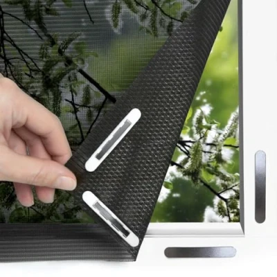 Imagen de EASYmaxx Insect Protect mosquitera para ventana, recortable, protección contra insectos ventanas de hasta 150 x 180 cm, imán con rejilla el polen, montaje sencillo