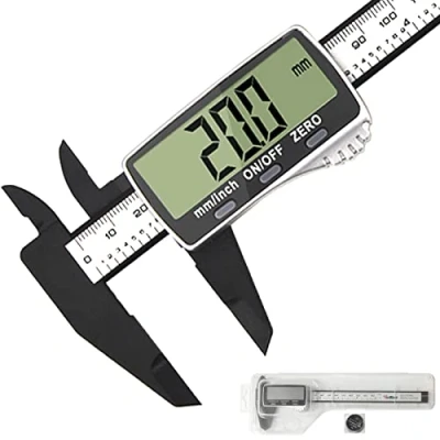 Imagen de Calibre Digital,Vodlbov 150mm Pie de Rey Digital Calibrador Profesional Electrónico Vernier Caliper,Gran pantalla LCD,Alta Precisión Micrómetro,Medida Diámetro Interior,Exterior,Profundidad