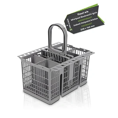 Imagen de DEKAROX cesta para cubiertos de Whirlpool Bauknecht Ignis 488000386607 inferior en lavavajillas (20,8 x 16 cm)
