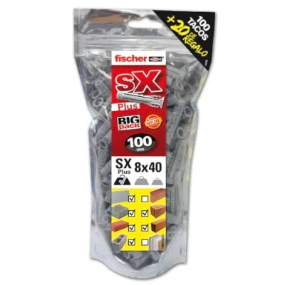 Imagen de fischer 568726 Taco Pared, Gris, 8 x40