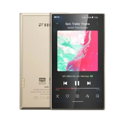 Imagen de FiiO M21 Android 13 Reproductor de música portátil MP3 Snapdragon 680 4* CS43198 DAC Chips audio alta resolución DSD Bluetooth LDAC (titanio dorado)