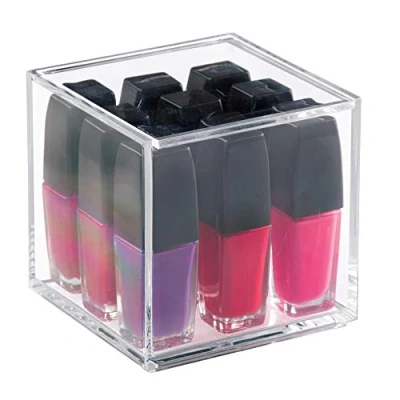 Imagen de iDesign 39600 Clarity Caja de almacenaje con tapa, Transparente, 10 cm