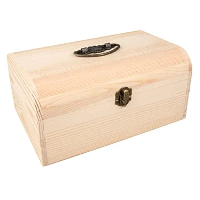 Imagen de Rayher Cofre madera, cierre y asa de metal, 24,5x16,5x11,5 cm, personalizable, 64027505