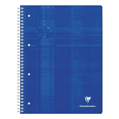 Imagen de Clairefontaine 8251C Juego de 5 Cuadernos Studium Espiral A4+ 22,5 x 29,7 cm 160 Páginas Desmontables Perforadas Cuadrados Grandes 90 g Tapa Cartón Laminada Colores Aleatorios