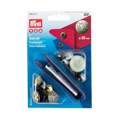 Imagen de Prym Non Sew Press Fasteners, Metal, Silver, 20 mm
