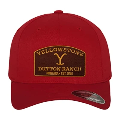 Imagen de Yellowstone Licenciado Oficialmente Flexfit Cap (Rojo), Small/Medium