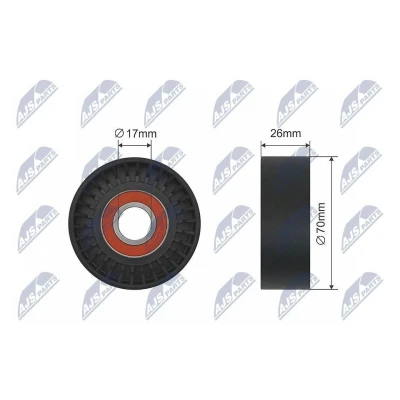 Imagen de Rodillo tensor, correa auxiliar NTY RNK PL 017