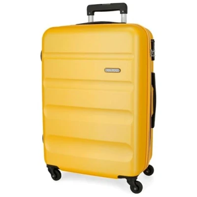 Imagen de Roll Road Flex Maleta Grande Ocre 51x75x28 cms Rígida ABS Cierre de combinación Lateral 91L 3,96 kgs 4 Ruedas