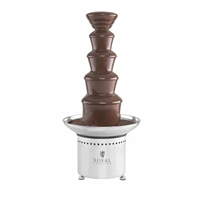 Imagen de Royal Catering RCCF 65W4 Fuente de Chocolate Eléctrica Founde (6 kg, 250 W, Temperatura 0110 C, 5 Niveles) Acero Inoxidable