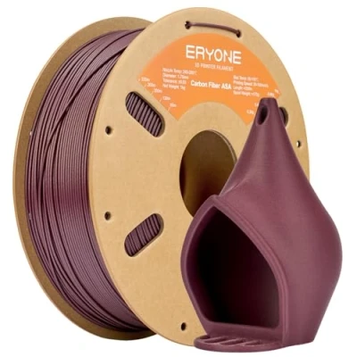 Imagen de ERYONE Carbon Fiber Filament 1.75mm +/ 0.03mm, 3D Printing Filament, Fit Most FDM Printer, ASA CF Reddish Purple, 1kg Spool (2.2LBS)
