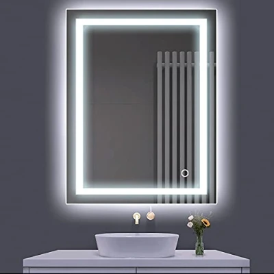 Imagen de Turefans Espejo Baño con Luz, Led, de Baño, LED Blanco Frío, Interruptor Táctil, IP67, Diseño a Prueba Explosiones, 22 W, 60 * 80cm