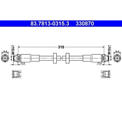 Imagen de ATE 83.7813 0315.3 Latiguillos de Freno 315